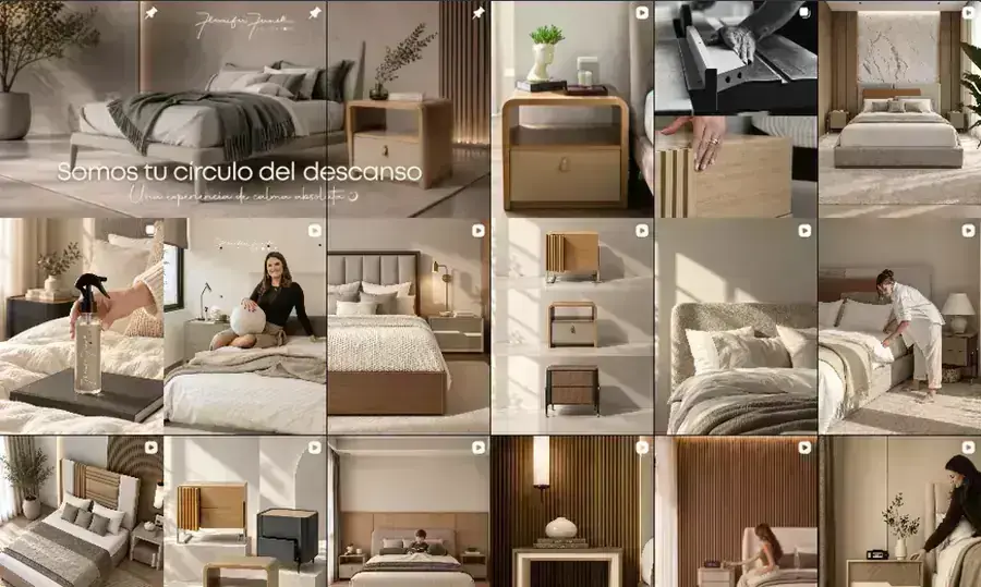 Feed de Instagram de Jennifer Junek Home diseñado por Pixie